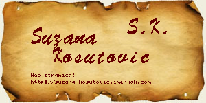 Suzana Košutović vizit kartica